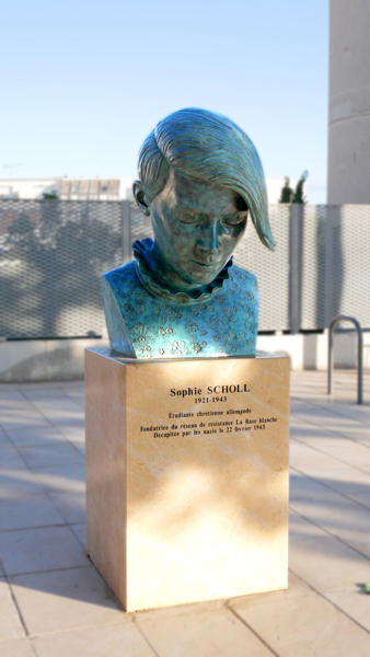 buste sophie scholl olivier delobel béziers occitanie