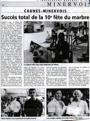 fête du marbre à Caunes