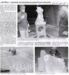 symposium sculpture sur Granit Art'Roc