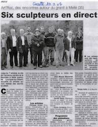 Art'Roc six sculpteur en direct