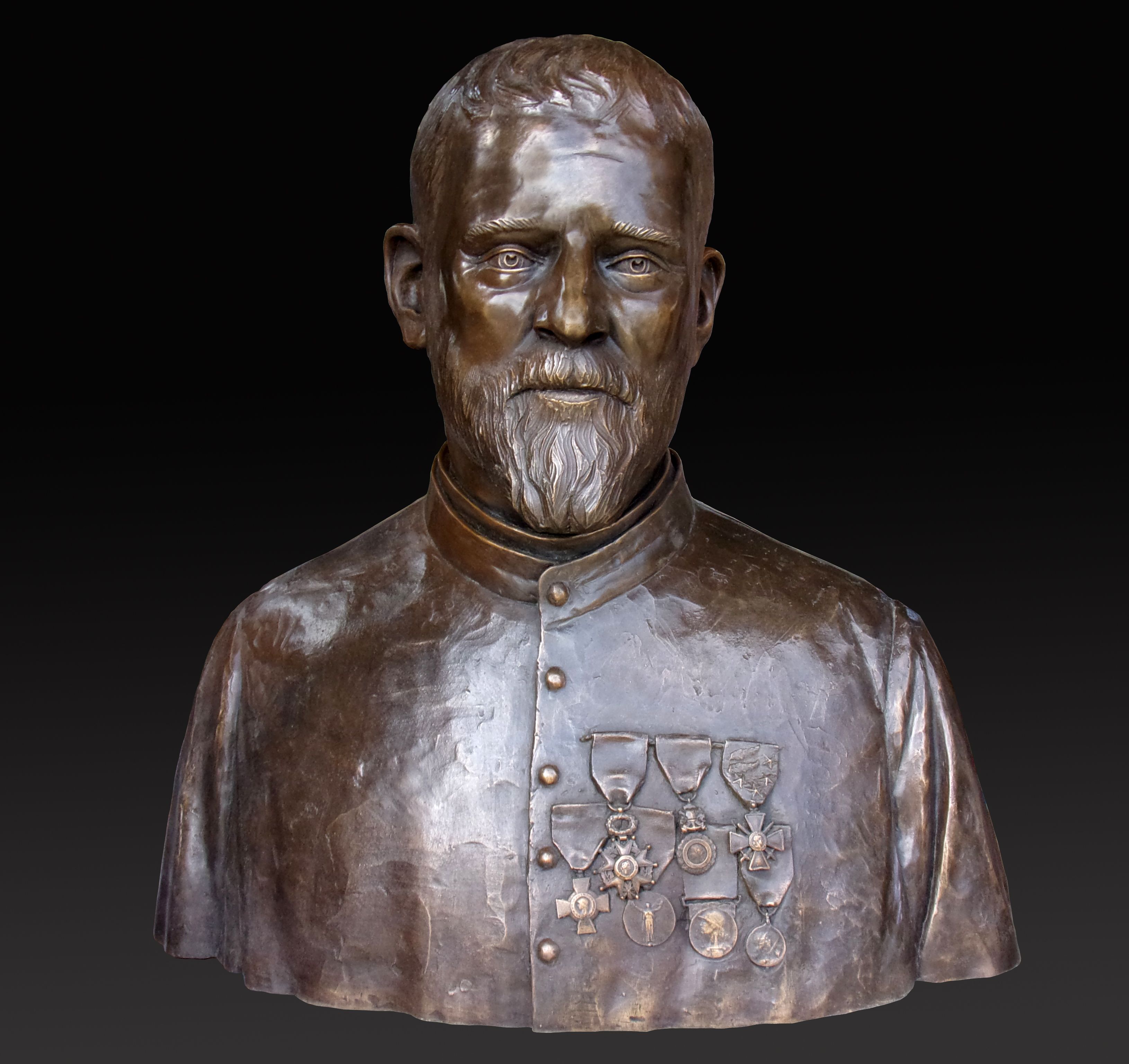Sculpture buste Révérend-Père françois Luneau par Olivier delobel