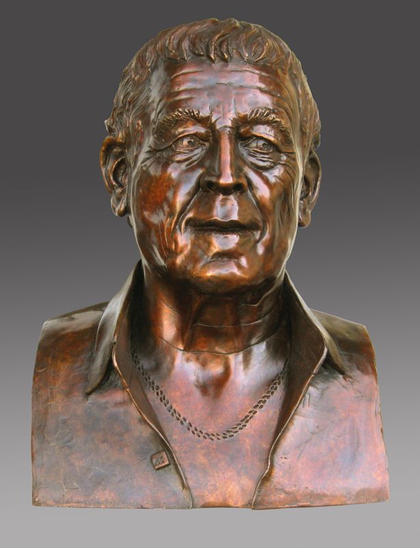 Sculpture buste bronze grandeur nature Jacques  par Olivier delobel