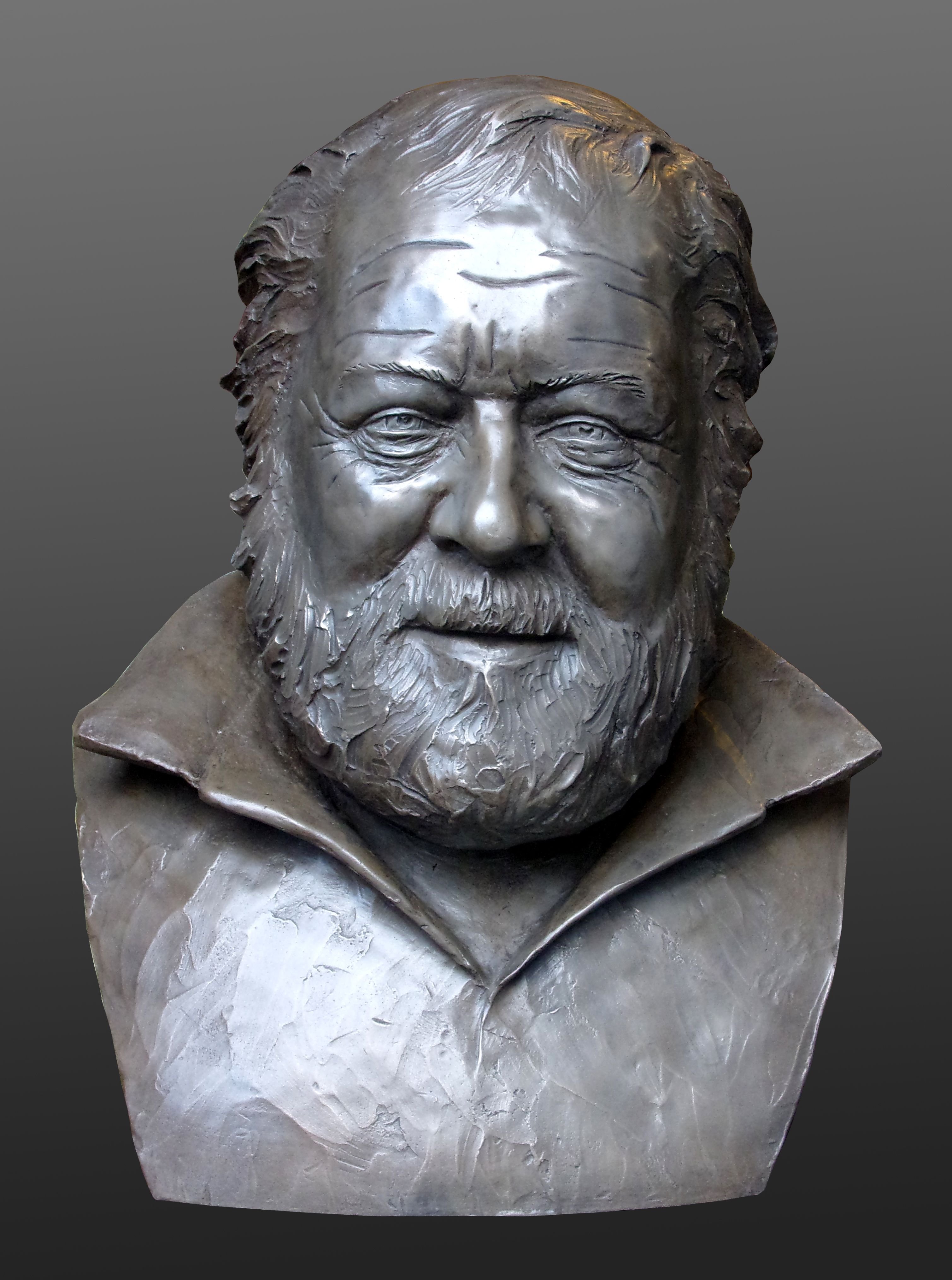Sculpture buste bronze grandeur nature Patrick par Olivier delobel
