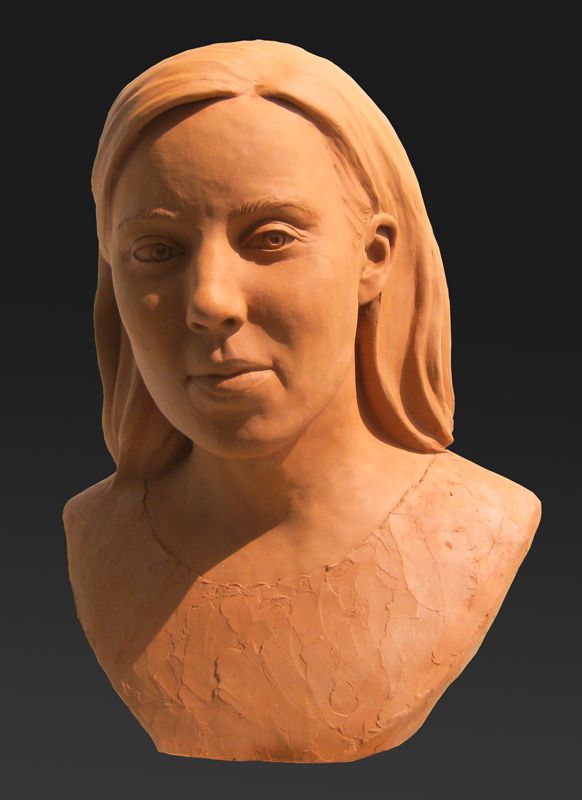 Sculpture buste terre cuite stéphane villanova par Olivier delobel