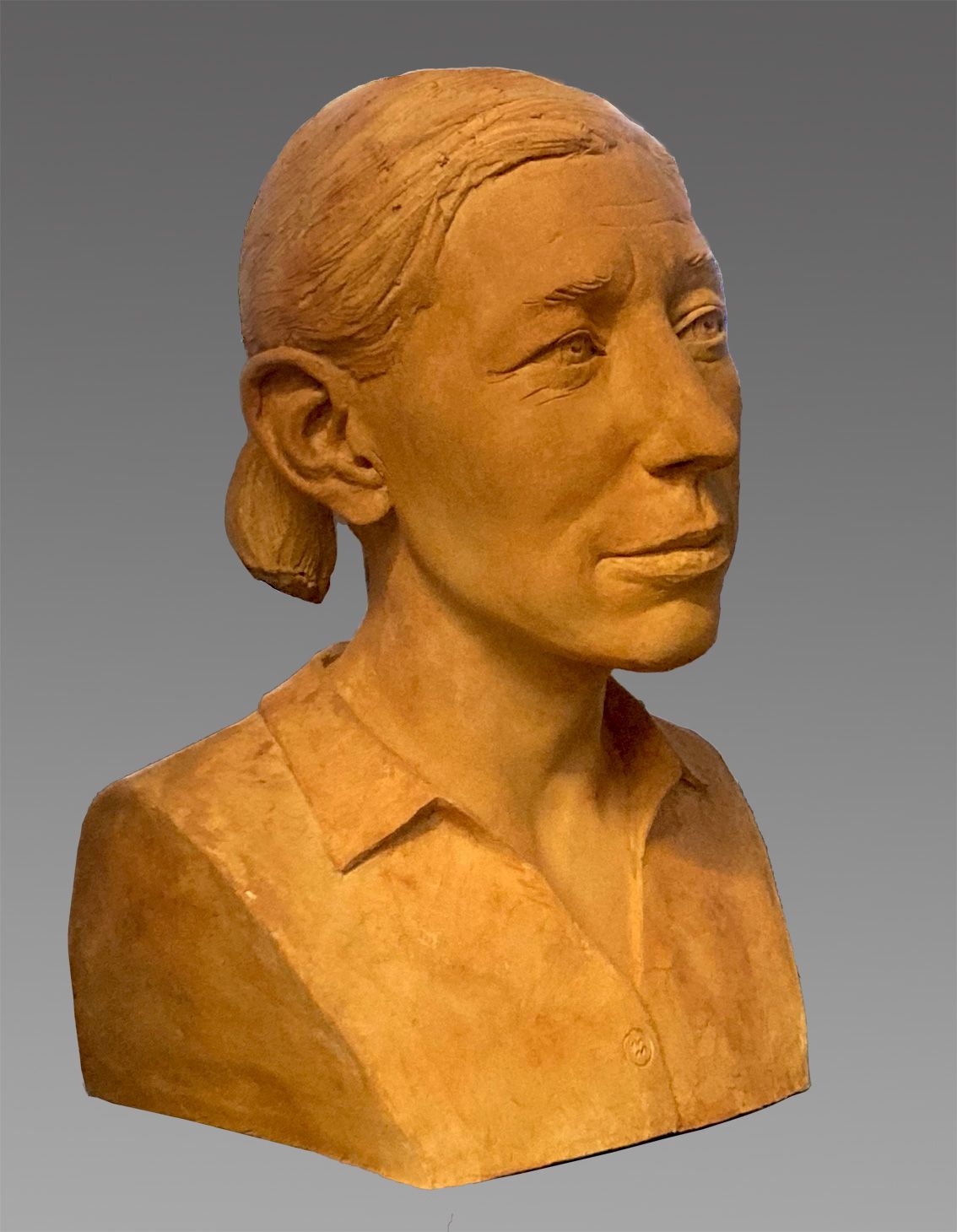 Sculpture buste terre cuite "Leila" par Olivier delobel